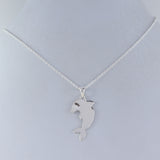 Dolphin Shape Sterling Silver Necklace For Unisex