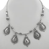 Ethnic Silver Necklace Jewelry
