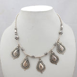 Ethnic Silver Necklace Jewelry