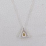 Citrine Silver Minimalist Necklaces