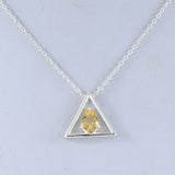Citrine Silver Minimalist Necklaces