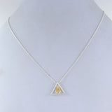 Citrine Silver Minimalist Necklaces
