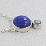 Lapis lazuli Sterling Silver Necklace 925 Sterling Silver