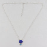 Lapis lazuli Sterling Silver Necklace 925 Sterling Silver