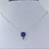 Lapis lazuli Sterling Silver Necklace 925 Sterling Silver