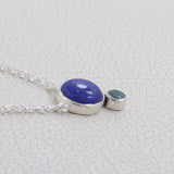 Lapis lazuli Sterling Silver Necklace 925 Sterling Silver