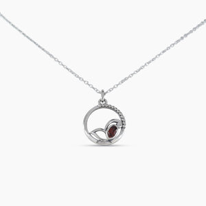 925 Sterling Silver Garnet necklaces