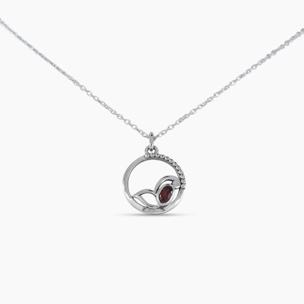 925 Sterling Silver Garnet necklaces