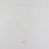 Citrine Cut Round Necklace, 925 Solid Silver Heart Shape Necklace