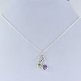 925 Sterling Silver MultiStone Minimalist Necklace