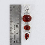 Hessonite Cab 925 Sterling Silver Pendant