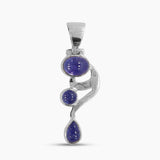 925 Sterling Silver Tanzanite Cab Pendants