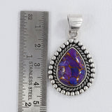 Purple Turquoise 925 Sterling Silver Pendant