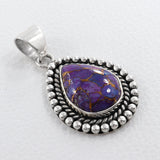 Purple Turquoise 925 Sterling Silver Pendant