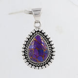 Purple Turquoise 925 Sterling Silver Pendant