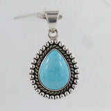 Purple Turquoise 925 Sterling Silver Pendant