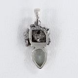 Meteorite, Green Amethyst Silver Pendant