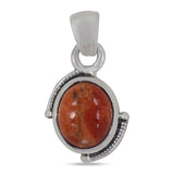 Natural Sponge Coral Designer Silver Pendant