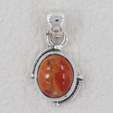 Natural Sponge Coral Designer Silver Pendant