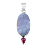 925 Sterling Silver Calcite drusy Pendant