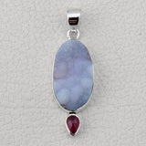 925 Sterling Silver Calcite drusy Pendant