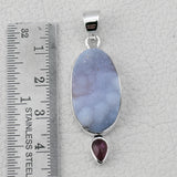 925 Sterling Silver Calcite drusy Pendant