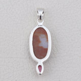 925 Sterling Silver Calcite drusy Pendant