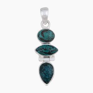 Tibetan Turquoise Silver Pendants