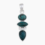 Tibetan Turquoise Silver Pendants