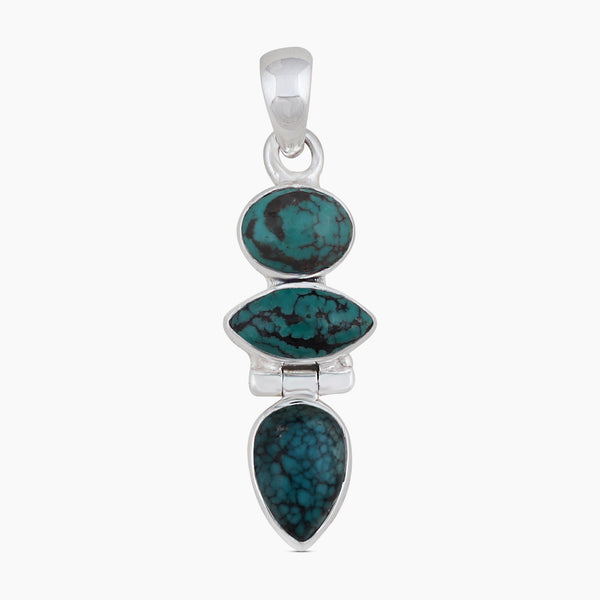 Tibetan Turquoise Silver Pendants