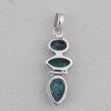 Tibetan Turquoise Gemstone Silver Pendant