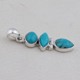 Tibetan Turquoise Gemstone Silver Pendant