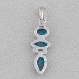 Tibetan Turquoise Gemstone Silver Pendant