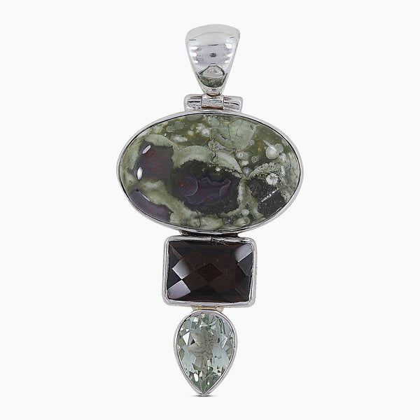 925 Silver Rainforest Jasper Pendants
