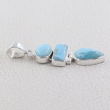 Larimar Gemstone 925 Sterling Silver Pendant