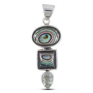 925 Silver Abalone Shell Pendant