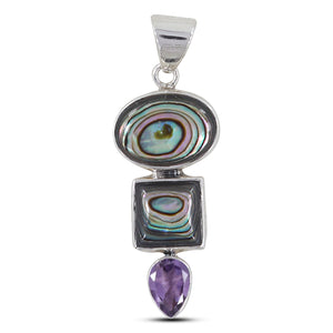 925 Silver Abalone Shell Pendant