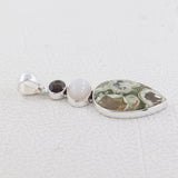 925 Starling Silver Rain Forest Jasper Pendant