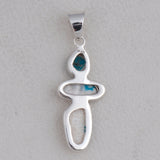 Cavansite Gemstone 925 Sterling Silver Pendant