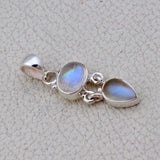 Rainbow Moonstone Silver Pendant