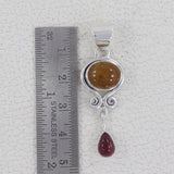 Tourmaline Gemstone Silver Pendant