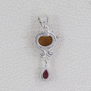 925 Sterling Silver Tourmaline Pendants