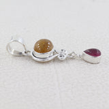 Tourmaline Gemstone Silver Pendant