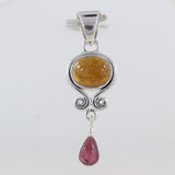 Tourmaline Gemstone Silver Pendant