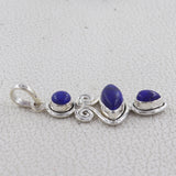 Natural Tanzanite Gemstone Silver Pendant