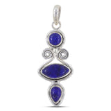 Natural Tanzanite Gemstone Silver Pendant