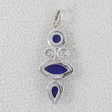 Natural Tanzanite Gemstone Silver Pendant