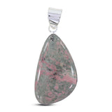 Pink Rhodonite Silver Pendant