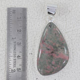 Pink Rhodonite Silver Pendant