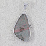 Pink Rhodonite Silver Pendant